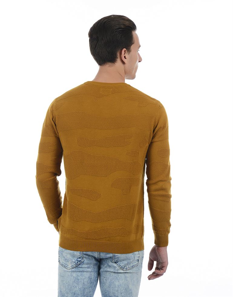 Pepe Jeans Men Casual Wear Self Design Sweater